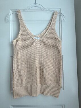 Ivory Knitted Tank; Size XS; Never Worn